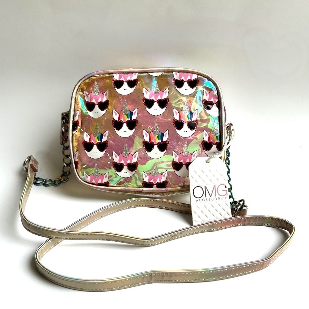 NWT OMG Unicorn Iridescent Crossbody Bag